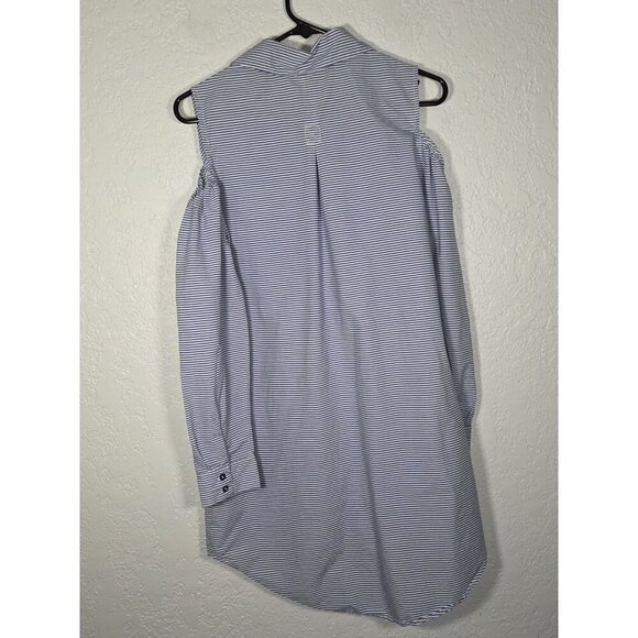 Soft Surroundings Bristol Cold Shoulder Stripe Top Shirt Size Small Button Down - Picture 5 of 6